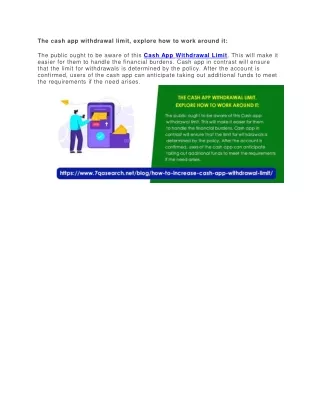 the cash app withdrawal limit explore how to work