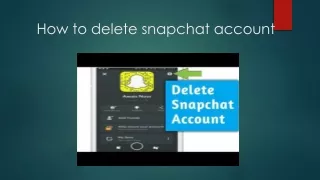 Delete snapchat account