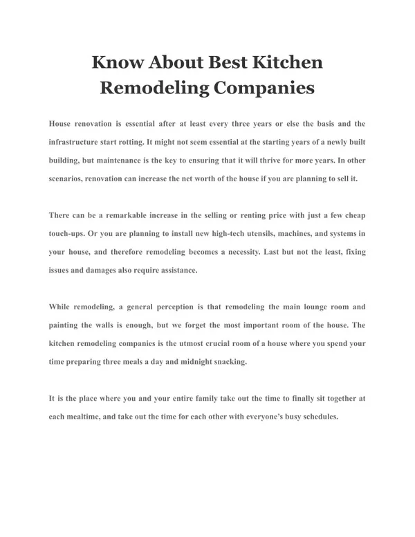 PPT - Know About Best Kitchen Remodeling Companies PowerPoint ...