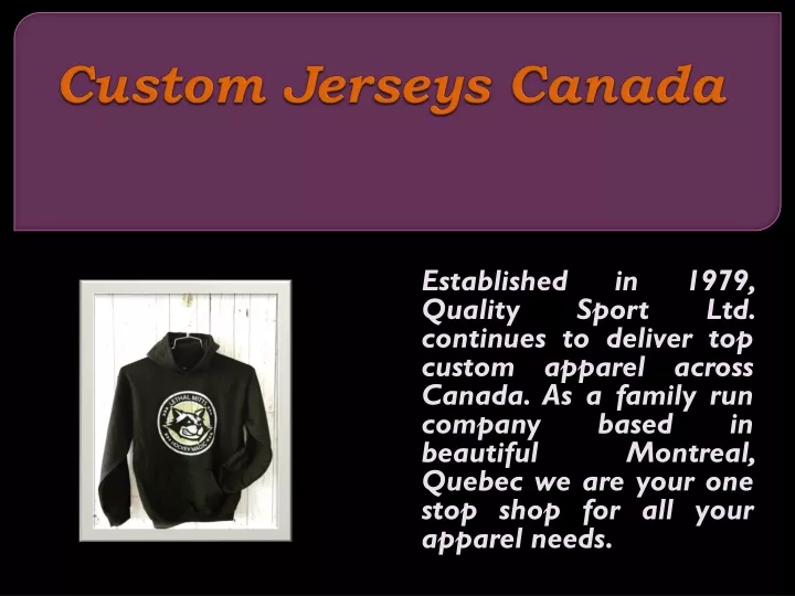 custom jerseys canada