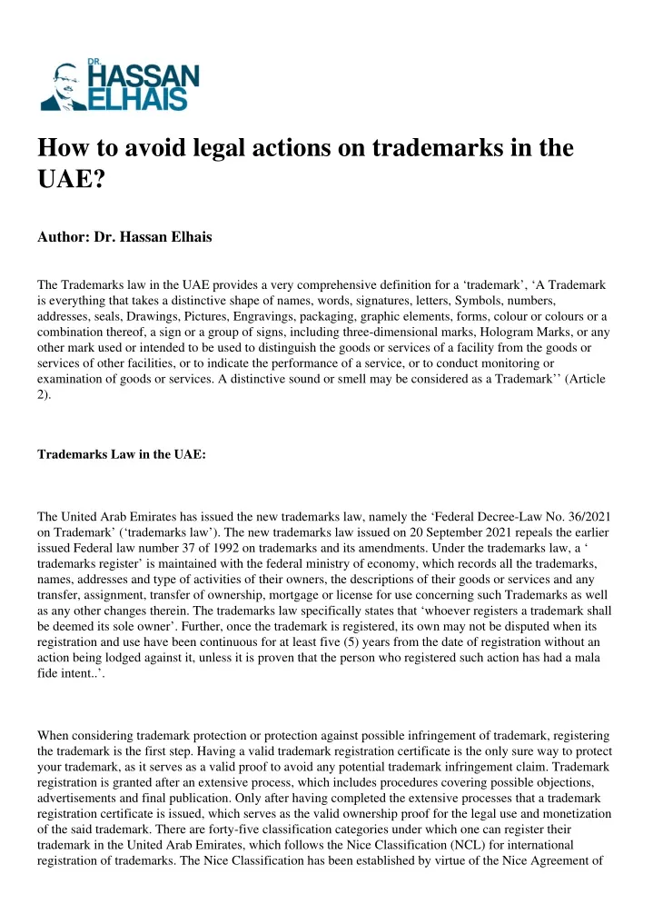 how to avoid legal actions on trademarks