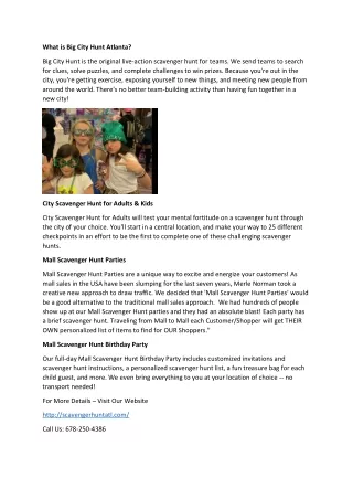 Are you looking for Treasure Hunt Birthday Party in Atlanta?