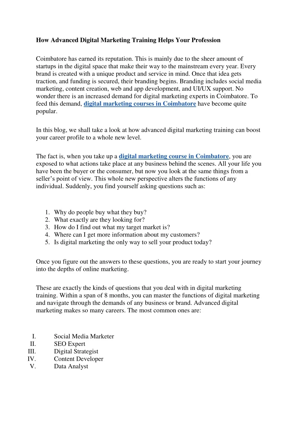 PPT - How Advanced Digital Marketing Training Helps Your Profession ...