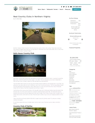 Best Country Clubs in Northern Virginia