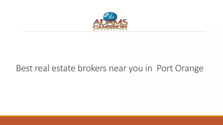 best real estate brokers near you in port orange