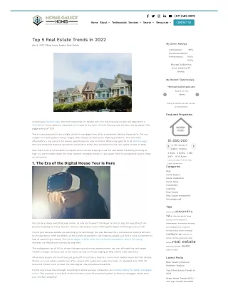 Top 5 Real Estate Trends in 2022