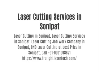 Laser Cutting Services in Sonipat