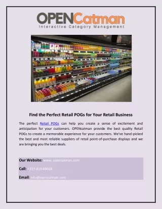 Find the Perfect Retail POGs for Your Retail Business