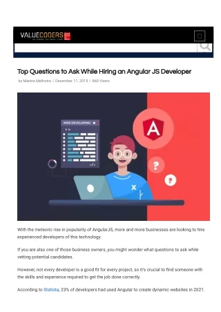 top questions to ask while hiring an angular
