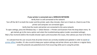 if your printer is connected over a wireless