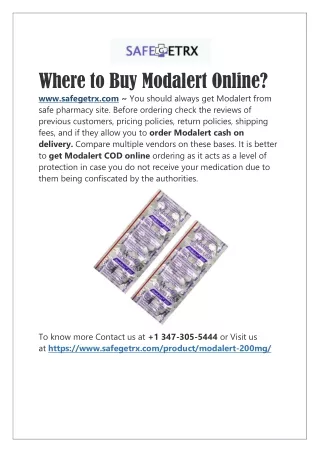 Where to Buy Modalert Online