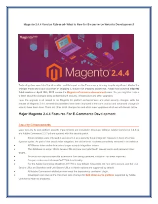 magento 2 4 4 version released what