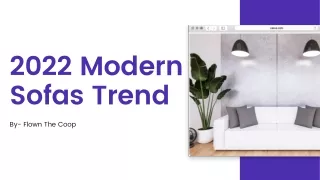 2022 Modern Sofas Trend | Flown The Coop