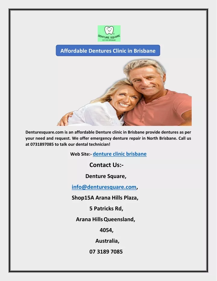 affordable dentures clinic in brisbane