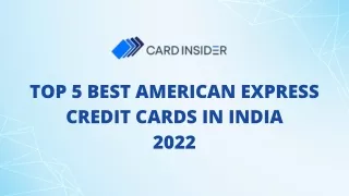 top 5 best american express credit cards in india