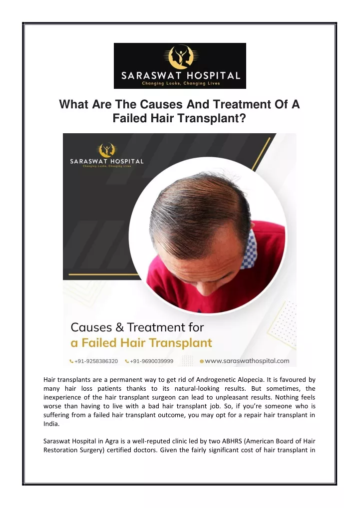 what are the causes and treatment of a failed