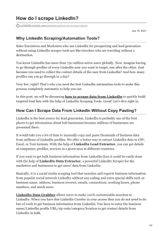 how do i scrape linkedin