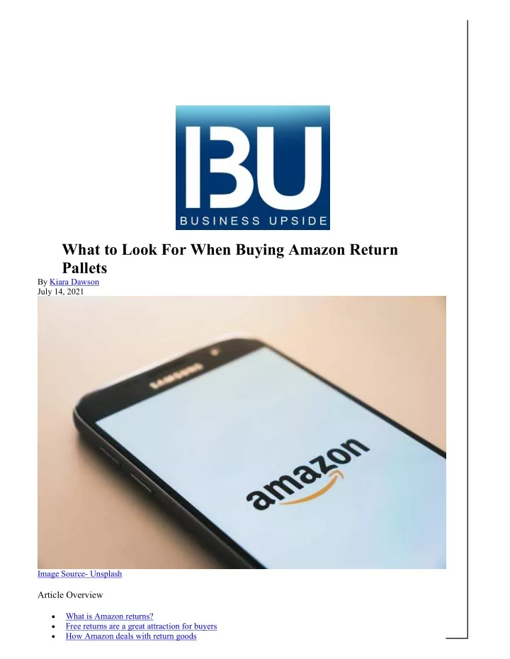 what to look for when buying amazon return