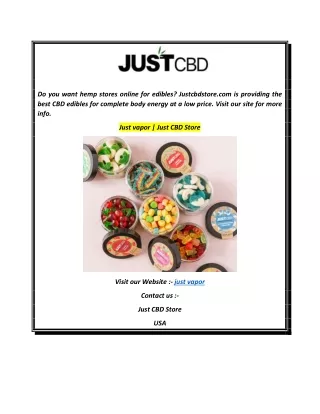 Just vapor  Just CBD Store