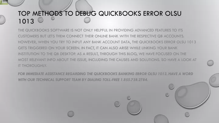 top methods to debug quickbooks error olsu 1013