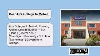 Best Arts College In Mohali