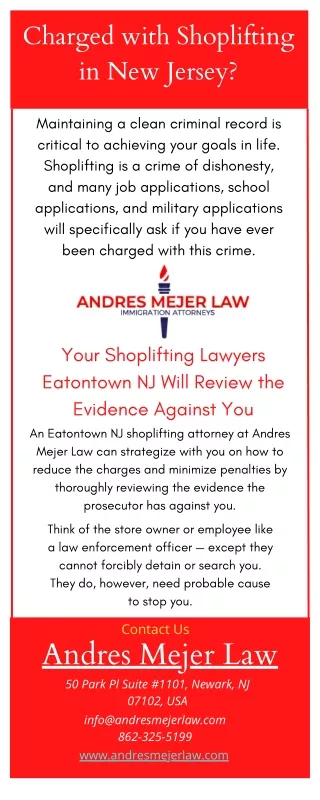 Eatontown NJ Shoplifting Attorney