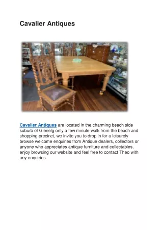 Cavalier Antiques.