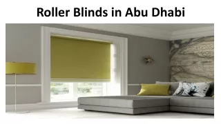 roller blinds in abu dhabi