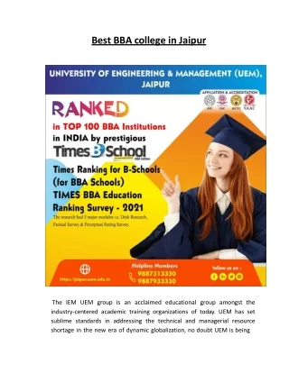 best bba college in jaipur