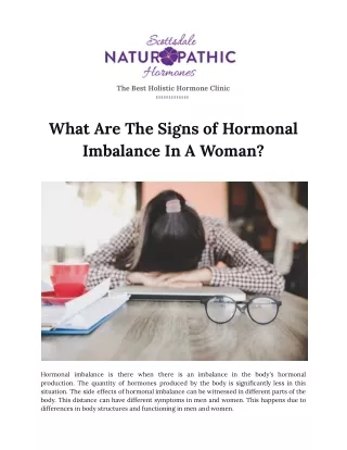 What Are the Signs of Hormonal Imbalance in a Woman?
