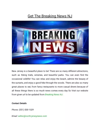 Get The Breaking News NJ