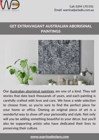 Get Extravagant Australian Aboriginal Paintings