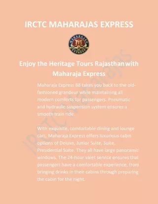 irctc maharajas express