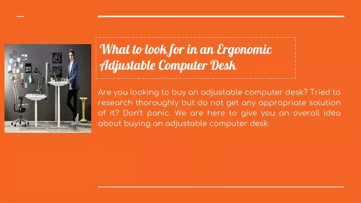 what to look for in an ergonomic adjustable computer desk