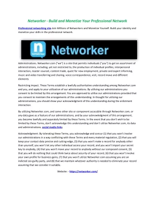 networker build and monetize your professional