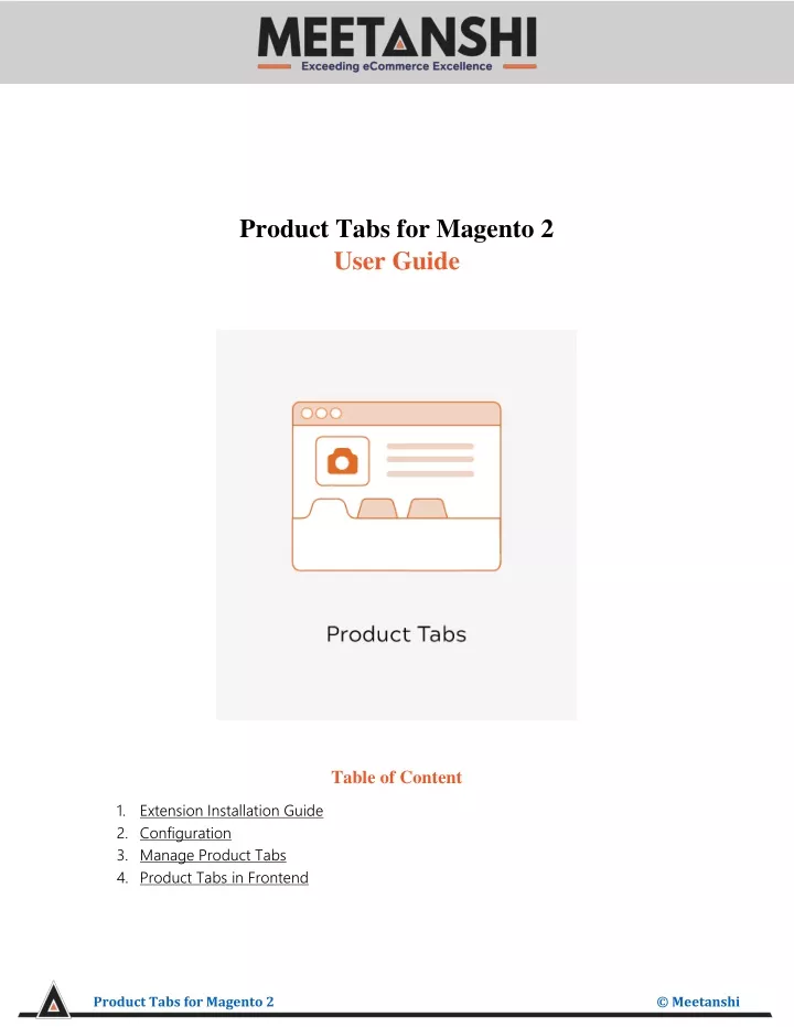 product tabs for magento 2 user guide