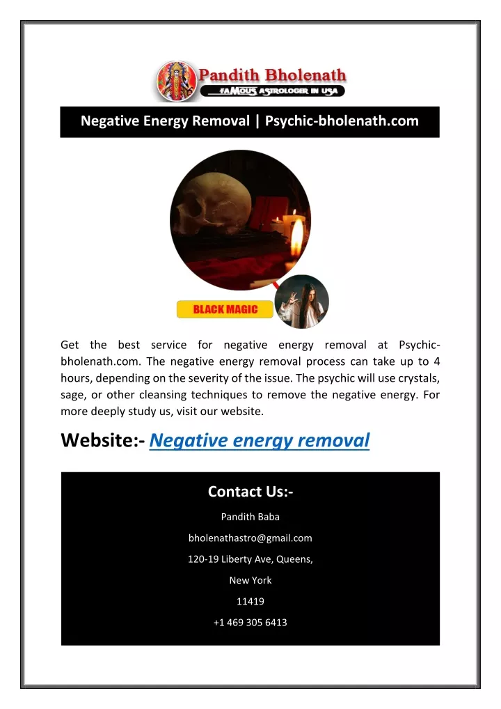 negative energy removal psychic bholenath com