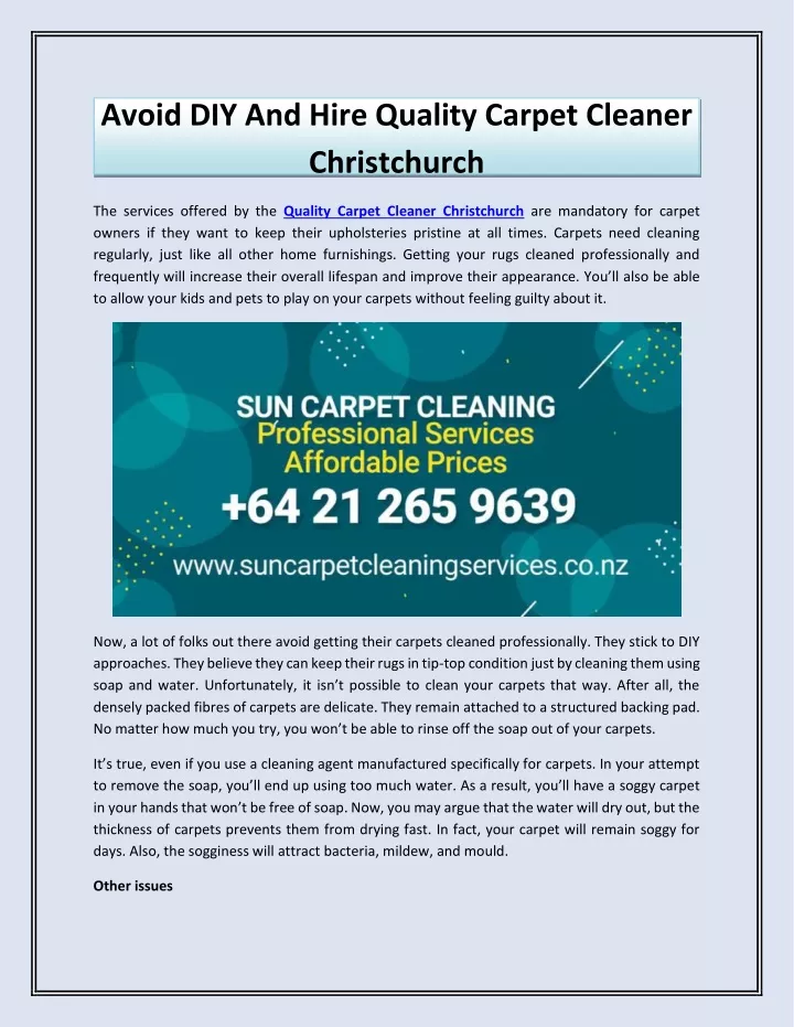 avoid diy and hire quality carpet cleaner