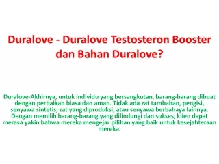 duralove duralove testosteron booster dan bahan