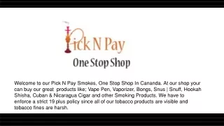 PPT of Pick N Pay Smokes