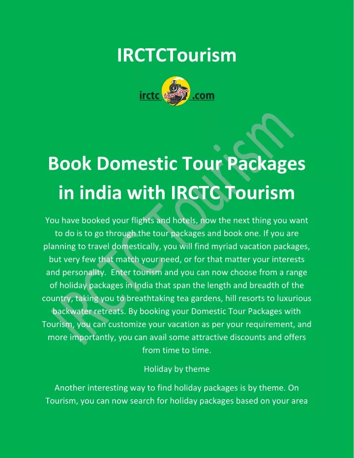 irctctourism