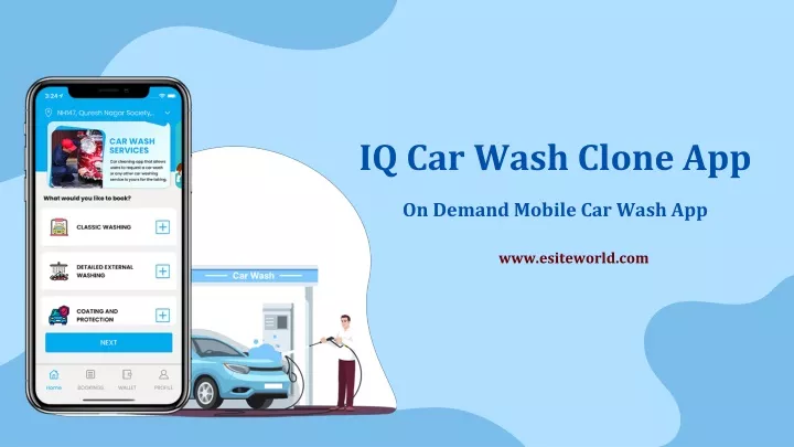 iq car wash clone app on demand mobile car wash