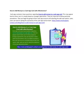 How to Add Money to a Cash App Card with effectiveness