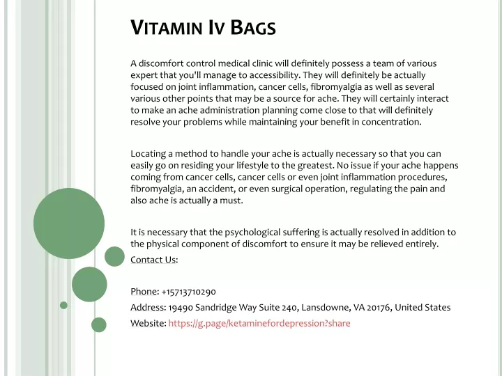 vitamin iv bags