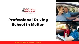 Professional Driving School in Melton
