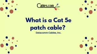 Cat 5e Patch Cable | Datacomm Cables