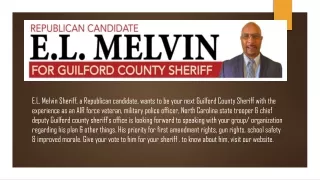 e l melvin sheriff a republican candidate wants