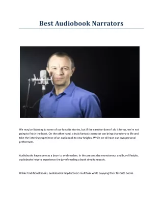 Best Audiobook Narrators
