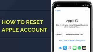 how to reset apple account