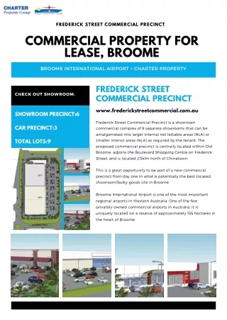 Hire a Showroom Frederick Street Broome at Fair Prices